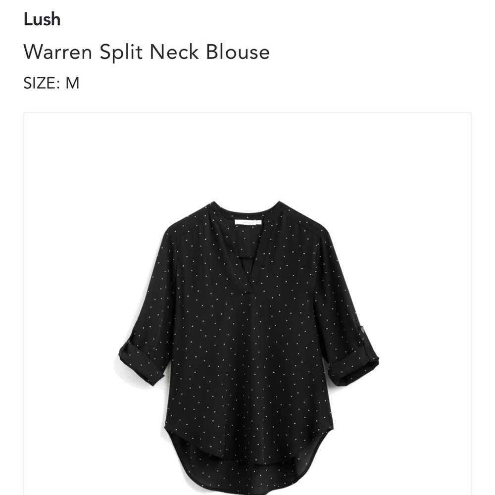 StitchFix Lush Polka Dot Blouse Size M